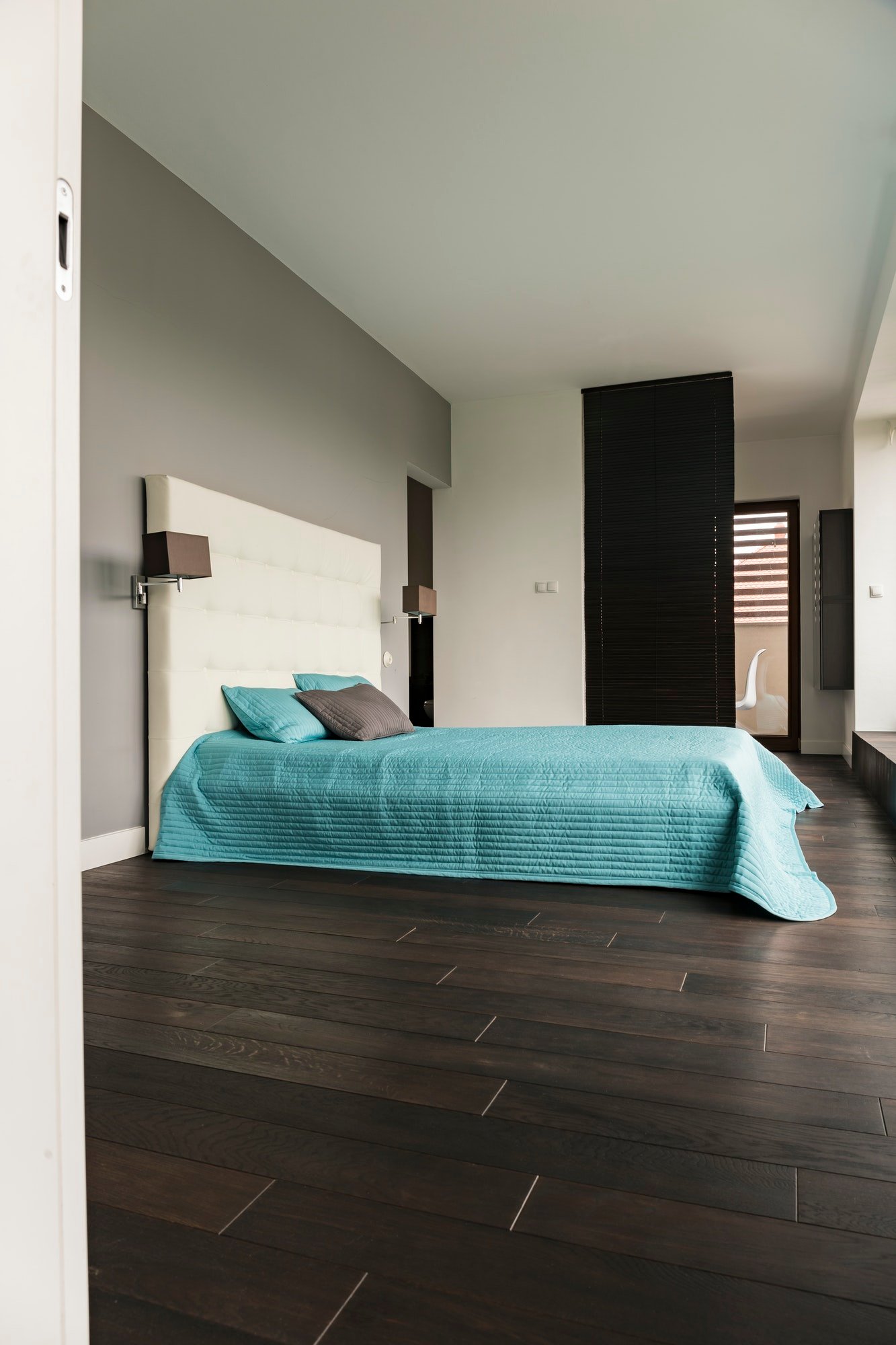 Bedroom With Wooden Vinyl Floor